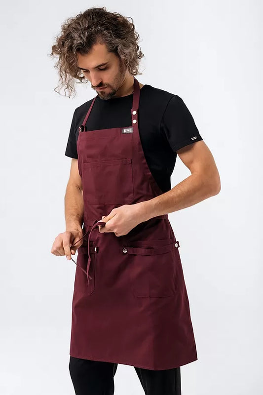 Apron "Portland" (Burgundy)
